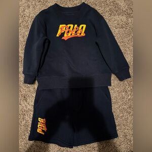 Ralph Lauren Navy Sweatshirt and Sweatshorts